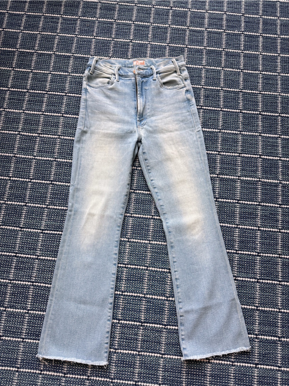 MOTHER The Hustler Light Blue Flare Jeans